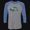Unisex Triblend Three-Quarter Raglan T-Shirt Thumbnail