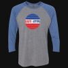Unisex Triblend Three-Quarter Raglan T-Shirt Thumbnail