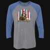 Unisex Triblend Three-Quarter Raglan T-Shirt Thumbnail