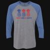 Unisex Triblend Three-Quarter Raglan T-Shirt Thumbnail