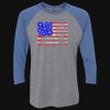 Unisex Triblend Three-Quarter Raglan T-Shirt Thumbnail