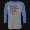 Unisex Triblend Three-Quarter Raglan T-Shirt Thumbnail