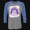 Unisex Triblend Three-Quarter Raglan T-Shirt Thumbnail