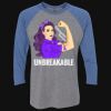 Unisex Triblend Three-Quarter Raglan T-Shirt Thumbnail