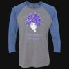 Unisex Triblend Three-Quarter Raglan T-Shirt Thumbnail
