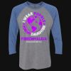 Unisex Triblend Three-Quarter Raglan T-Shirt Thumbnail