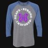 Unisex Triblend Three-Quarter Raglan T-Shirt Thumbnail