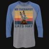 Unisex Triblend Three-Quarter Raglan T-Shirt Thumbnail