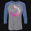 Unisex Triblend Three-Quarter Raglan T-Shirt Thumbnail