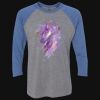 Unisex Triblend Three-Quarter Raglan T-Shirt Thumbnail