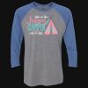 Unisex Triblend Three-Quarter Raglan T-Shirt Thumbnail