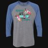 Unisex Triblend Three-Quarter Raglan T-Shirt Thumbnail
