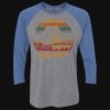 Unisex Triblend Three-Quarter Raglan T-Shirt Thumbnail