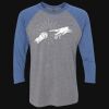 Unisex Triblend Three-Quarter Raglan T-Shirt Thumbnail