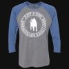 Unisex Triblend Three-Quarter Raglan T-Shirt Thumbnail