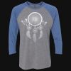 Unisex Triblend Three-Quarter Raglan T-Shirt Thumbnail