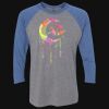 Unisex Triblend Three-Quarter Raglan T-Shirt Thumbnail