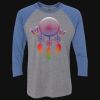 Unisex Triblend Three-Quarter Raglan T-Shirt Thumbnail
