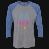 Unisex Triblend Three-Quarter Raglan T-Shirt Thumbnail