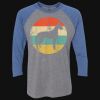 Unisex Triblend Three-Quarter Raglan T-Shirt Thumbnail