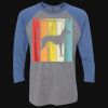 Unisex Triblend Three-Quarter Raglan T-Shirt Thumbnail