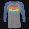 Unisex Triblend Three-Quarter Raglan T-Shirt Thumbnail