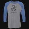 Unisex Triblend Three-Quarter Raglan T-Shirt Thumbnail