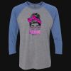 Unisex Triblend Three-Quarter Raglan T-Shirt Thumbnail