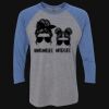Unisex Triblend Three-Quarter Raglan T-Shirt Thumbnail