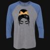 Unisex Triblend Three-Quarter Raglan T-Shirt Thumbnail