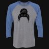 Unisex Triblend Three-Quarter Raglan T-Shirt Thumbnail