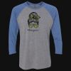 Unisex Triblend Three-Quarter Raglan T-Shirt Thumbnail