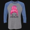 Unisex Triblend Three-Quarter Raglan T-Shirt Thumbnail
