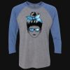 Unisex Triblend Three-Quarter Raglan T-Shirt Thumbnail