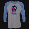 Unisex Triblend Three-Quarter Raglan T-Shirt Thumbnail