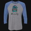 Unisex Triblend Three-Quarter Raglan T-Shirt Thumbnail