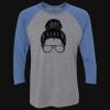 Unisex Triblend Three-Quarter Raglan T-Shirt Thumbnail