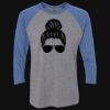 Unisex Triblend Three-Quarter Raglan T-Shirt Thumbnail