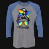 Unisex Triblend Three-Quarter Raglan T-Shirt Thumbnail