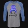 Unisex Triblend Three-Quarter Raglan T-Shirt Thumbnail