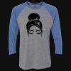 Unisex Triblend Three-Quarter Raglan T-Shirt Thumbnail
