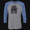 Unisex Triblend Three-Quarter Raglan T-Shirt Thumbnail