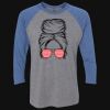 Unisex Triblend Three-Quarter Raglan T-Shirt Thumbnail