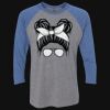 Unisex Triblend Three-Quarter Raglan T-Shirt Thumbnail