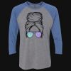 Unisex Triblend Three-Quarter Raglan T-Shirt Thumbnail