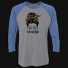 Unisex Triblend Three-Quarter Raglan T-Shirt Thumbnail