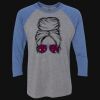 Unisex Triblend Three-Quarter Raglan T-Shirt Thumbnail