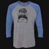 Unisex Triblend Three-Quarter Raglan T-Shirt Thumbnail
