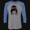 Unisex Triblend Three-Quarter Raglan T-Shirt Thumbnail