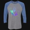 Unisex Triblend Three-Quarter Raglan T-Shirt Thumbnail